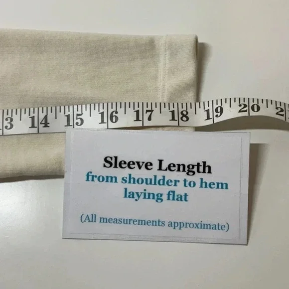 Banana Republic Funnel Neck Tie Waist Sweatshirt Cream Small - Picture 7 of 8